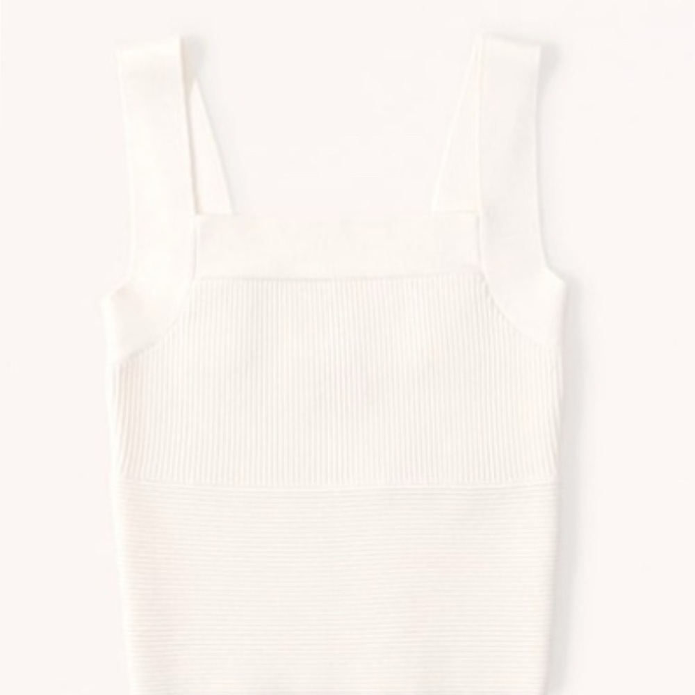 abercrombie & fitch ottoman tank white size xs